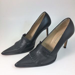 Michael Kors Leather Fringed Kiltie Pumps Size 8